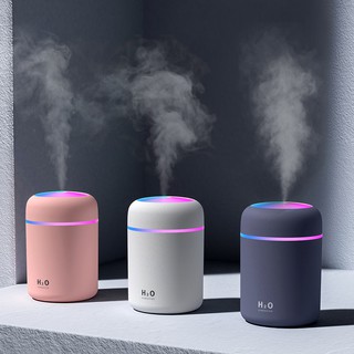 Ultrasonic Turning Color Cup Humidifier USB Diffuser for Aroma in Home Office Car with Rainbow Light LED