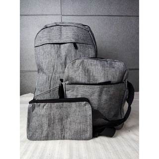 bag for men❂∈❆Trendy Fashion 3in1 Backpack with usb men & women U