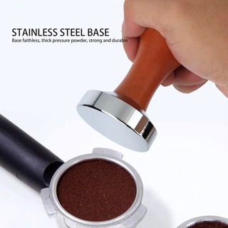 Coffee Tamper 58mm Barista Espresso Coffee Powder Bean Press Hammer Stainless Steel Flat Base