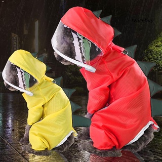 Wet Weather Gear✻TBY+Pet Dogs Cat Raincoat Dinosaur Jacket Rainwear Waterproof 4-Legs Hooded