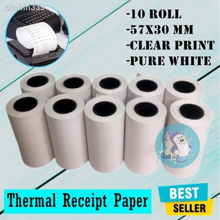 ❃10 roll 57x30mm handheld Receipt Paper Roll for Mobile POS 58mm Bluetooth Thermal Printer Foodpanda