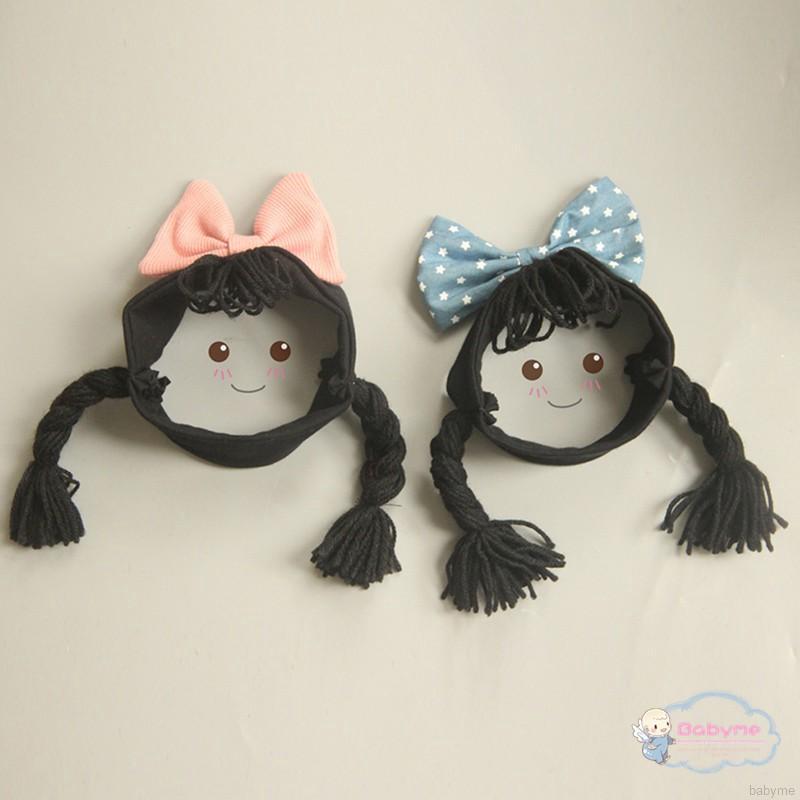 Baby Girl Cute Stretch Braid Bow Headband Molding Hair Band Accessories (1)