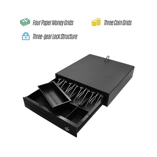 TNJ Electronic Cash Drawer Box Case Storage With 4 Bills And 3 Coins Compartments ECD-335 (2)
