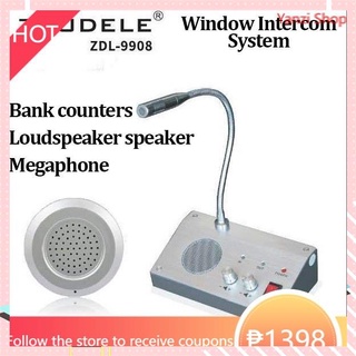 【Available】ZDL-9908 Dual 3W 2-Way Window Counter Intercom Dual-Way Counter Interphone System for Ban