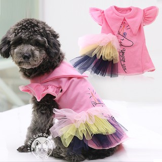 Dog Pleated Midi Dress Cat Dog Pinky Dress (1)
