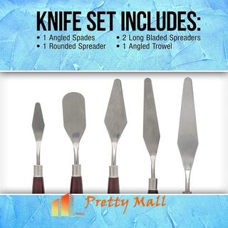 [high quality] 5Pcs Mixed Palette Knife Painting Set Palette Spatula Scraper For Artist Oil Painting