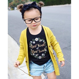 PPD-Baby Kids Girls Outfits Clothes T-shirt Tops+Denim