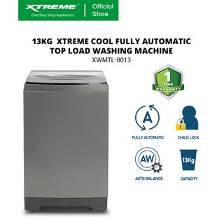 XTREME COOL13.0KG Fully Automatic Top Load Washing Machine Wash & Dry LED Display [XWMTL-0013] (1)