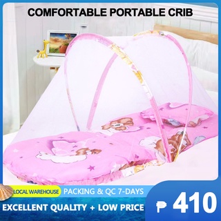 Portable Baby Crib Bed Netting Portable Travel Foldable Bed With Mosquito Net Soft