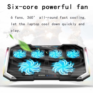 DREAM Gaming Laptop Cooler Six Fan Led Screen Two USB Port RGB Lighting Laptop Cooling Pad Notebook