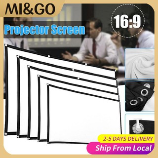 16:9 Foldable Home Projection Screen Film Theater 84/100 inch Movie Video Screen for Projector