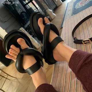 Sandals◑◕2021 summer new style sponge cake thick-soled flip-flops sausage sandals and slippers women