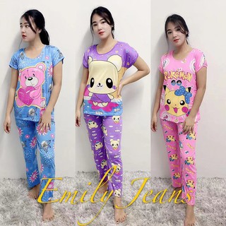 Adult ladies cartoon terno fashion pajamas assorted design (1)