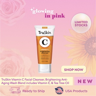 TruSkin Vitamin C Facial Cleanser, Brightening Anti-Aging Face Wash, 5 fl oz