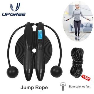 Upgree Digital Jump Rope Smart Electronic Calorie Counter Skipping Speed Ropes Adjustable Jump Ropes with Anti-Slip Hand Grip For Fitness & Exercise