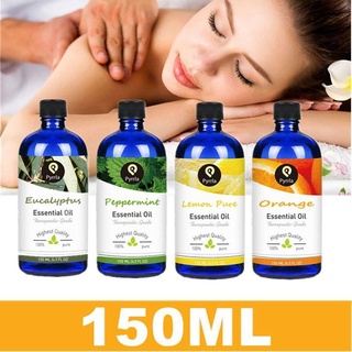 Pyrrla 150ml Pure Essential Oils Orange Lemon Peppermint Eucalyptus Fragrance Oil For Aromatherapy
