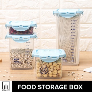 Home Zania Plastic Sealed Food Canister Storage Box Transparent Food Fresh Jar Bins Container
