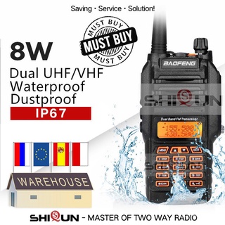 UV-9R IP67 Waterproof Dual Band 136-174/400-520MHz Ham Radio 10KM Baofeng 8W Walkie Talkie 10 KM UV-