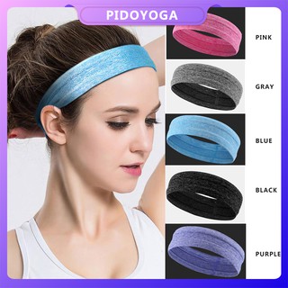PIDO Yoga Hair Band Fitness Equipment Yoga Hair Band Jogging Sweat Band Silicone Non-slip Anti-perspirant Headband Sports Headband Breathable Sweat Band (1)