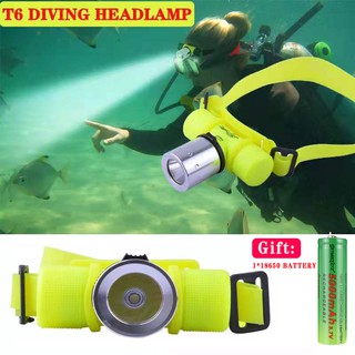 3 Modes Super Bright Diving Headlamp underwater Waterproof 60m Diving Headlamp Headlight Dive Flashlight Head Light Lamp Torch