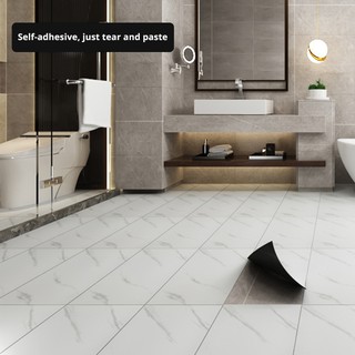 60CM*30CM DIY Self Adhensive floor sticker 3D Marble Floor Wall Tiles Living Room Decor Wallpaper Waterproof Marble Flo