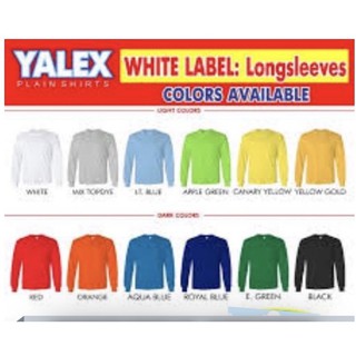 COD | LONG SLEEVES Yalex [White, Gray, Red, Blue, Green, Yellow]