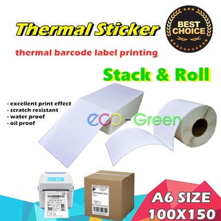 ◐A6 Label sticker 100x150mm Thermal Paper Sticker waybill