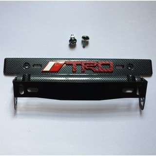 TRD CARBON Car Tilting Plate Holder Carbon 3D Emblem Metal