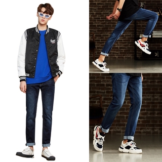 Men's Pants Korean Fashion Jeans Slim Straight Pants Retro formal (COD)