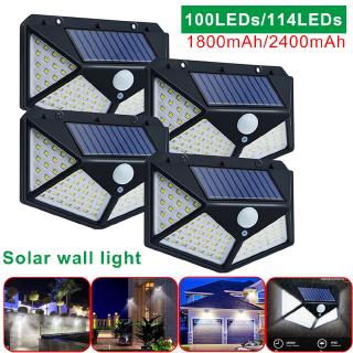 114LED/100LED/30LED/20LED IP65 Waterproof LED Solar Motion Sensor Light Human Body Induction Lamp Outdoor Lighting Garden Yard