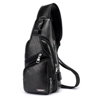 【Ready Stock】◆♗♀BHK Leather Mens Chest Cross Body Unisex Bag Body Bag Shoulder Cross Bag
