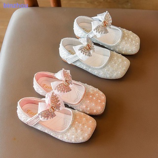Girls leather shoes 2021 children s princess shoes little girls crystal shoes spring and autumn new baby shoes big children s performance shoes