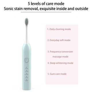 【Free shipping】Iintelligent electric toothbrush Sonic tooth cleaning automatic button type soft bris (5)