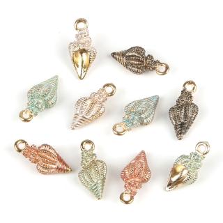 10pcs Ocean Series Shell Conch Charm Pendant for Jewelry Findings (Size:20mm Hole dia:1.5mm)