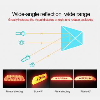 4pcs Car Door Stickers Reflective Safety Warning Stickers Strips Anti-scratch Decorative Car Stickers (6)