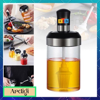 ARDIGI Oil Sauce Condiments Container with Brush Cooking BBQ Brush Kitchen Silicone Grill Brush