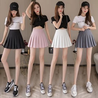 【spot】 XS-3XL size Korean version of high waist white pink short skirt fashionable sexy A-line skirt pleated skirt mini tennis skirt short skirt