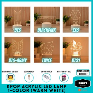 3D LED Lamp KPOP Groups Logo EXO BTS BLACKPINK TWICE (1)