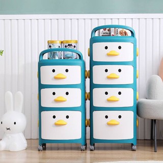 BYJ New Duck Design Drawer Storage with Wheels Toy Trolley Storage Organizer for Children