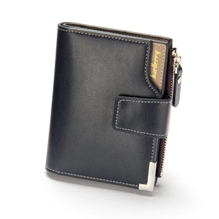 Baellerry Short Wallet for Men Vertical Card Holders Zipper Fashion Short Men Purse PU Leather Origi (3)