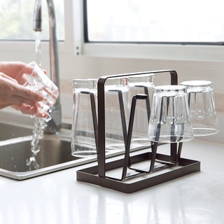 Glass Cup Holder Rack Draining Drying Water Mug Drying Organizer Stand Tray Baso Container Drainer