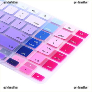 【GDS】Rainbow Silicone Keyboard Case Cover Skin Protector for iMac Macbook Pro 13" 15"