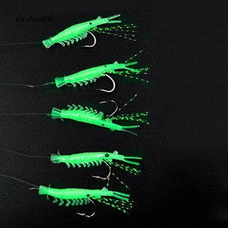 【cod】Emden 5Pcs/Pack Glow In Dark Soft Simulation Prawn Shrimp Fishing Lure Hook Baits