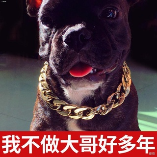Pet Clothing & Accessories✟✙⊕Teddy Pug French Fighting Dog Gold Chain Small And Medium-Sized Dog Col