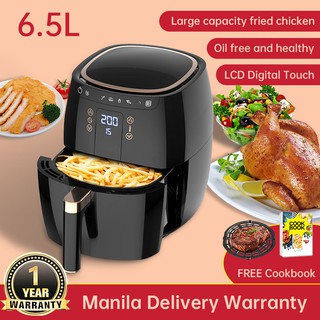 Air Fryer LCD Touch 6.5L Oil-Free No Smoke Chip Machine Bake Grill Fried Microwave Oven