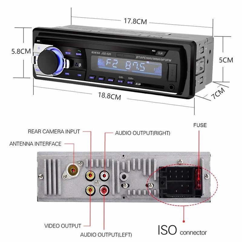 JSD520 Bluetooth Car Radio Stereo Head Unit MP3 Player/USB/SD/AUX-IN/FM/WMA (8)