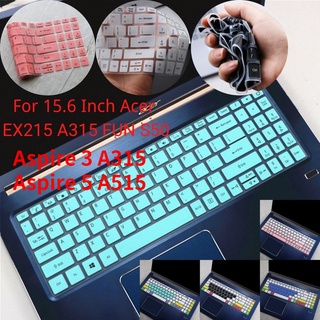 For 15.6 Inch Acer EX215 A315 FUN S50 Aspire 3 A315 Aspire 5 A515 Soft Ultra-thin Silicone Laptop Keyboard Cover