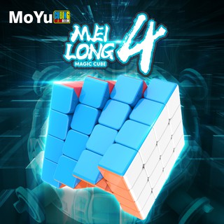 Moyu 4x4x4 Meilong rubik's cube Magic Cube Stickerless Professional Twist Puzzle Toys