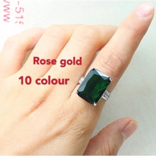 [YH] l Bangkok Rose Gold Plated Gemstone Jewelry Ring
