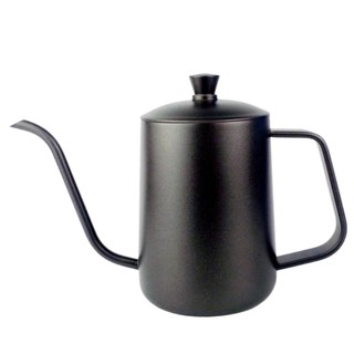 Stainless Steel Hand Drip Coffee Pot Pour Over Gooseneck Kettle 600ml Black